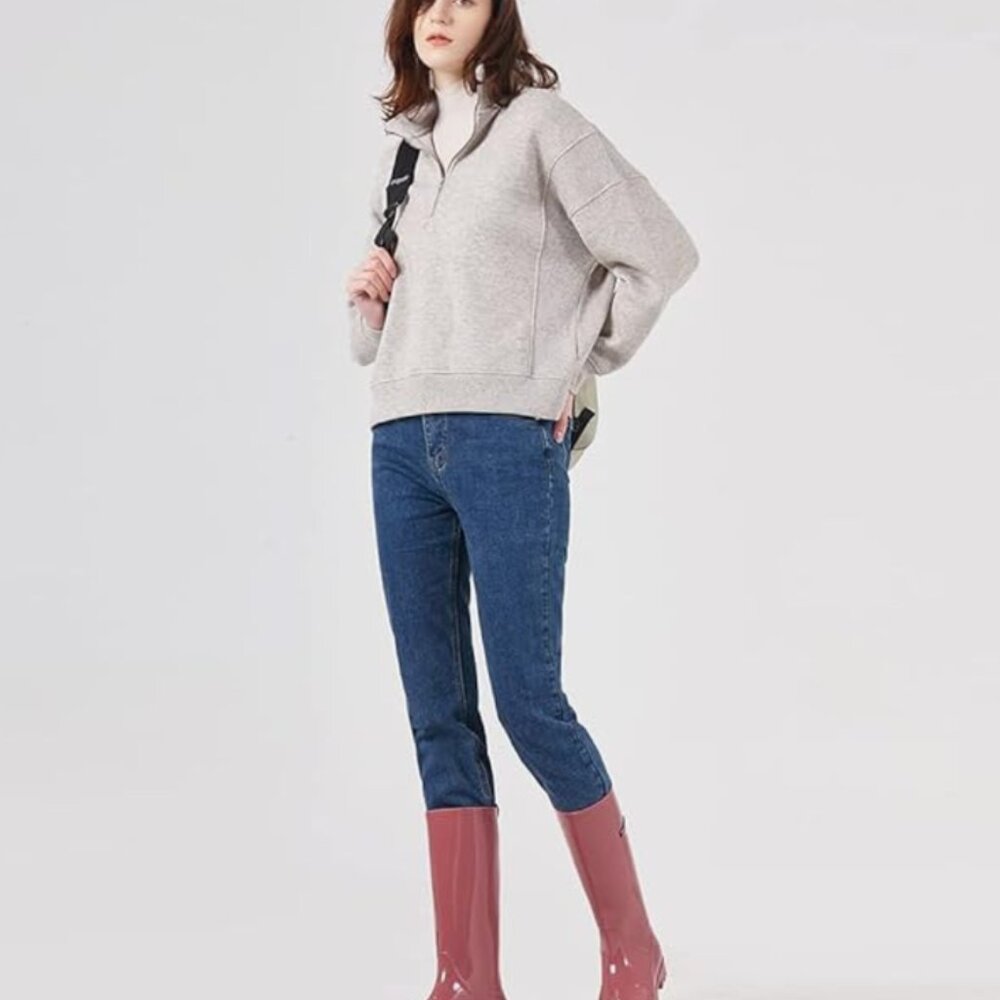 Tall Waterproof Rain Boots in Hawthorn Red
